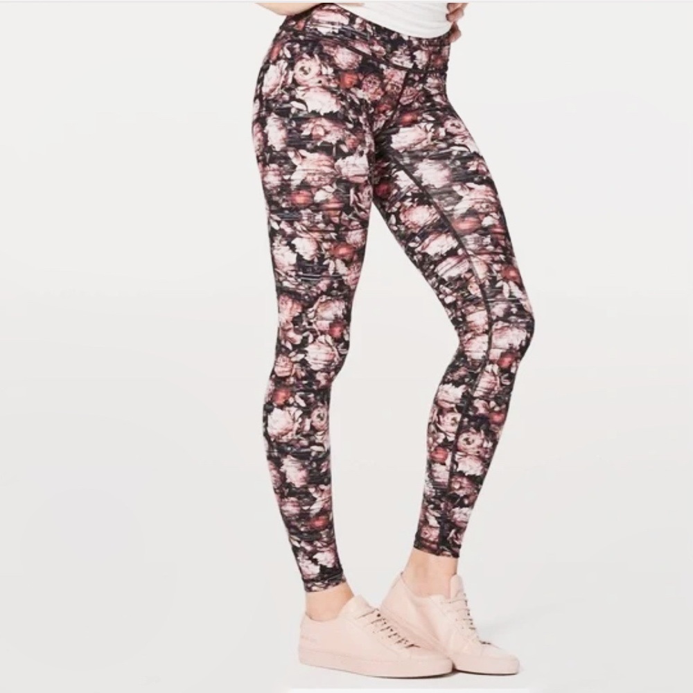 Lululemon High-rise Wunder Under Floral Legging Tights Sz 4